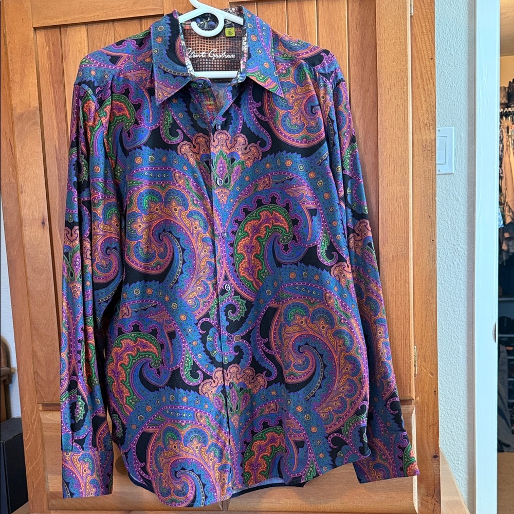 Robert Graham Pin whale corduroy Multicolor Paisley Button Down Shirt